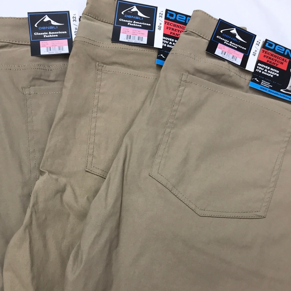 Denali 40-32 Lot of 3 Delta Khaki Technical Stretch Pants